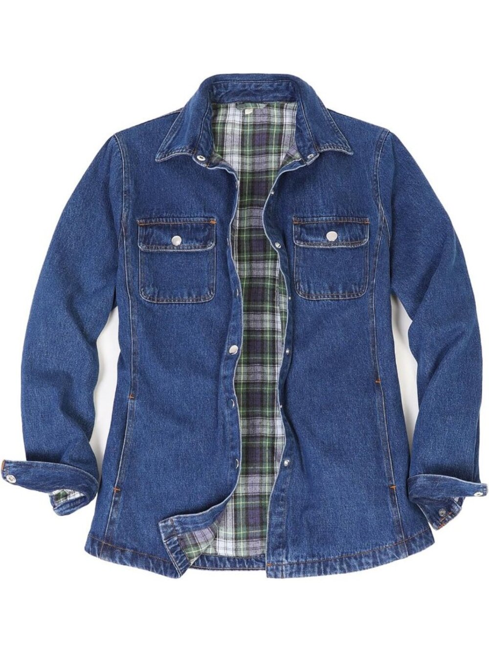 Cozy Women's Flannel Lined Denim Jacket - Stylish & Warm Layering Essential
